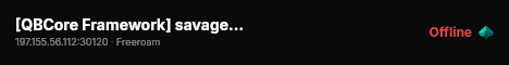 [QBCore Framework] savage_test live status badge