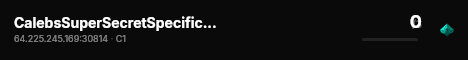 CalebsSuperSecretSpecificServerThatYouCantFind live status badge