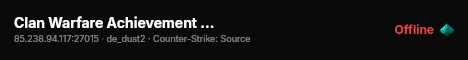 Clan Warfare Achievement Server live status badge
