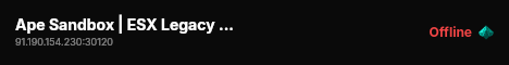 Ape Sandbox | ESX Legacy Server live status badge