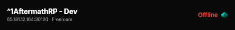 ^1AftermathRP - Dev live status badge