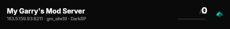 My Garry's Mod Server live status badge