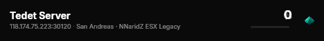Tedet Server live status badge