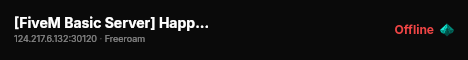 [FiveM Basic Server] Happy Island live status badge