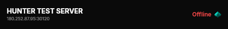 HUNTER TEST SERVER live status badge