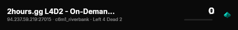 2hours.gg L4D2 - On-Demand by the Hour live status badge
