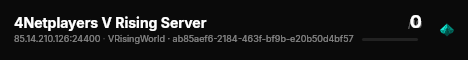 4Netplayers V Rising Server live status badge