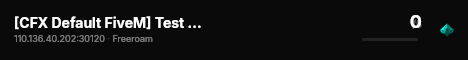[CFX Default FiveM] Test ServerT live status badge
