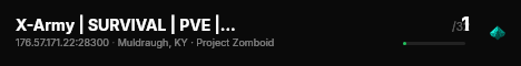 X-Army | SURVIVAL | PVE | APOCALYPSE | 2X XP live status badge