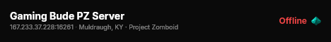 Gaming Bude PZ Server live status badge
