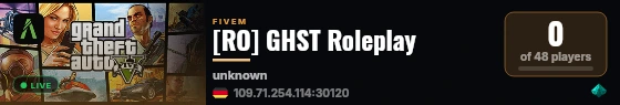 [RO] GHST Roleplay live status badge
