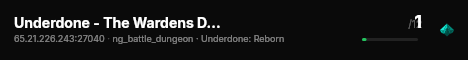 Underdone - The Wardens Dungeon live status badge