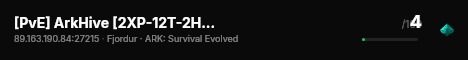 [PvE] ArkHive [2XP-12T-2H-32B-Mods-AllDinos] - (v358.24) live status badge