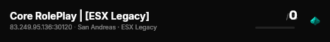 Core RolePlay | ESX Legacy Server live status badge