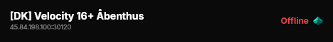 [DK] Velocity 16+ Åbenthus live status badge