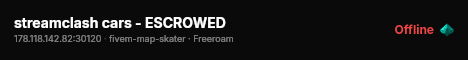 streamclash cars - ESCROWED live status badge