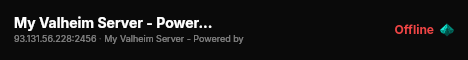 My Valheim Server - Powered by AMP live status badge