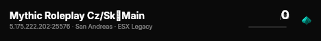 Mythic Roleplay Cz/Sk┃Main live status badge