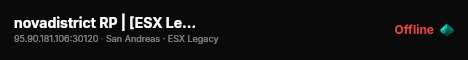 novadistrict RP | [ESX Legacy] live status badge