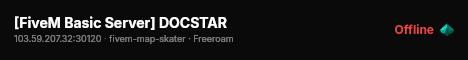 [FiveM Basic Server] DOCSTAR live status badge