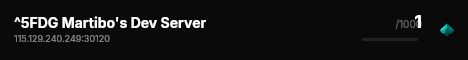 ^5FDG Martibo's Dev Server live status badge