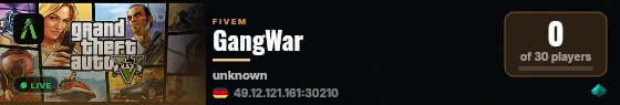 GangWar live status badge