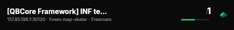 [QBCore Framework] INF test Server live status badge