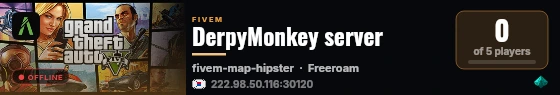 DerpyMonkey server live status badge