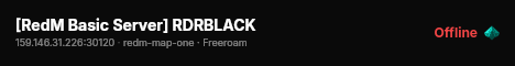 [RedM Basic Server] RDRBLACK live status badge