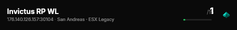 Invictus RP WL live status badge