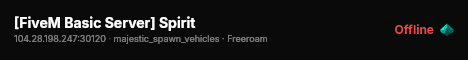 [FiveM Basic Server] Spirit live status badge