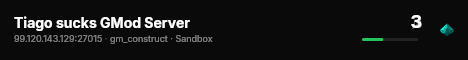 Tiago sucks GMod Server live status badge
