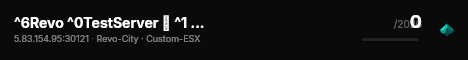 ^6Revo ^0TestServer ✘ ^1 Soon! live status badge