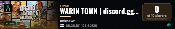 WARIN TOWN | discord.gg/warintown live status badge
