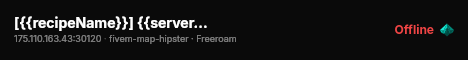 [{{recipeName}}] {{serverName}} live status badge