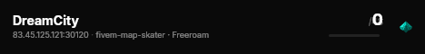[FiveM Basic Server] DreamCity live status badge