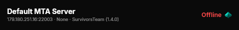 Default MTA Server live status badge