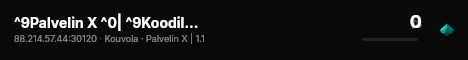 ^9Palvelin X ^0| ^9Koodilabra^0 live status badge