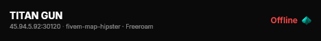 TITAN GUN live status badge