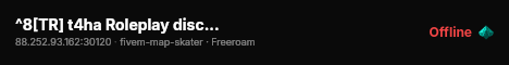 ^8[TR] t4ha Roleplay discord.gg/castellan ^8 ^4^4 live status badge