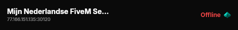 Mijn Nederlandse FiveM Server live status badge