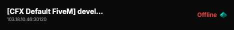 [CFX Default FiveM] development live status badge