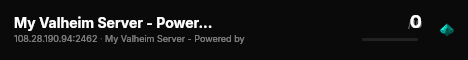 My Valheim Server - Powered by AMP live status badge