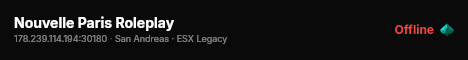 Nouvelle Paris Roleplay live status badge