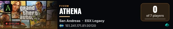 ATHENA live status badge