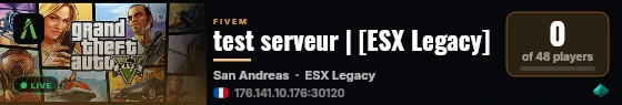 test serveur | [ESX Legacy] live status badge