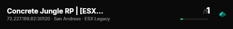 Concrete Jungle RP | [ESX Legacy] live status badge