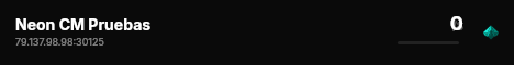 Neon CM Pruebas live status badge