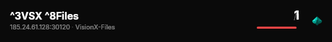^3VSX ^8Files live status badge