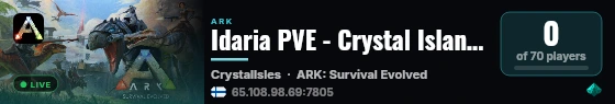 Idaria PVE - Crystal Island - (v361.7) live status badge